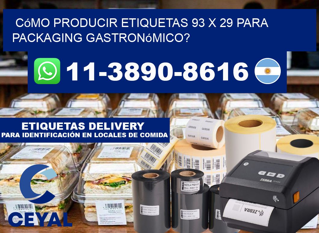 Cómo producir etiquetas 93 x 29 para packaging gastronómico?