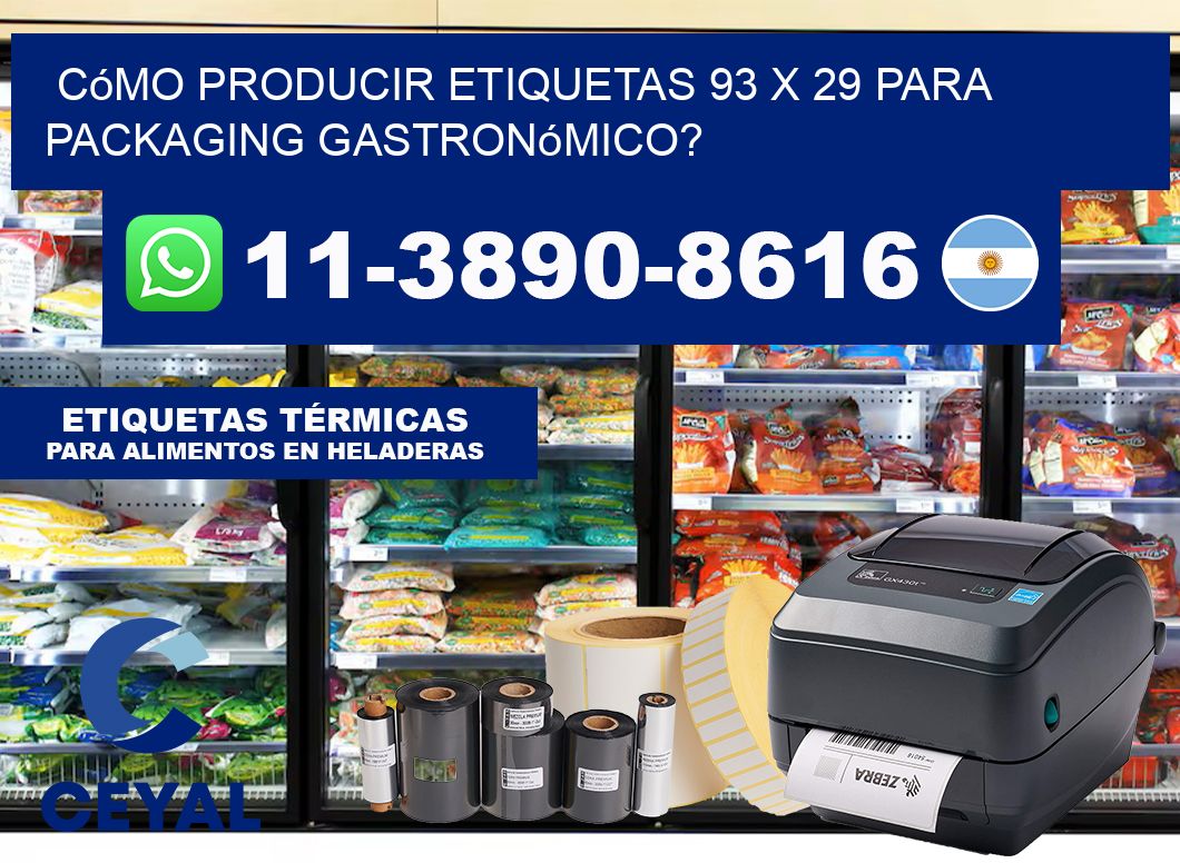 Cómo producir etiquetas 93 x 29 para packaging gastronómico?