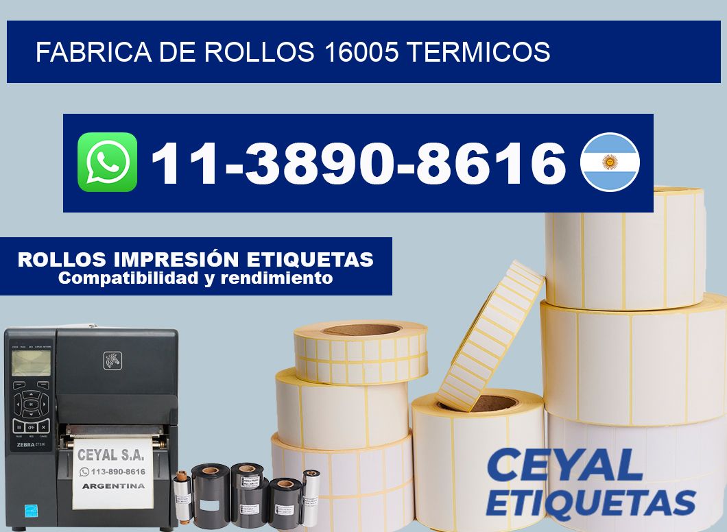 FABRICA DE ROLLOS 16005 TERMICOS