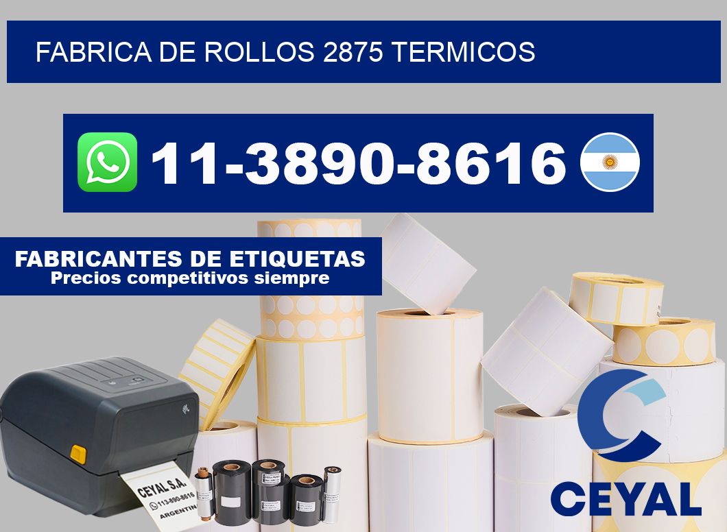 FABRICA DE ROLLOS 2875 TERMICOS
