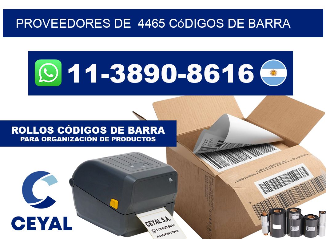 Proveedores de  4465 códigos de barra
