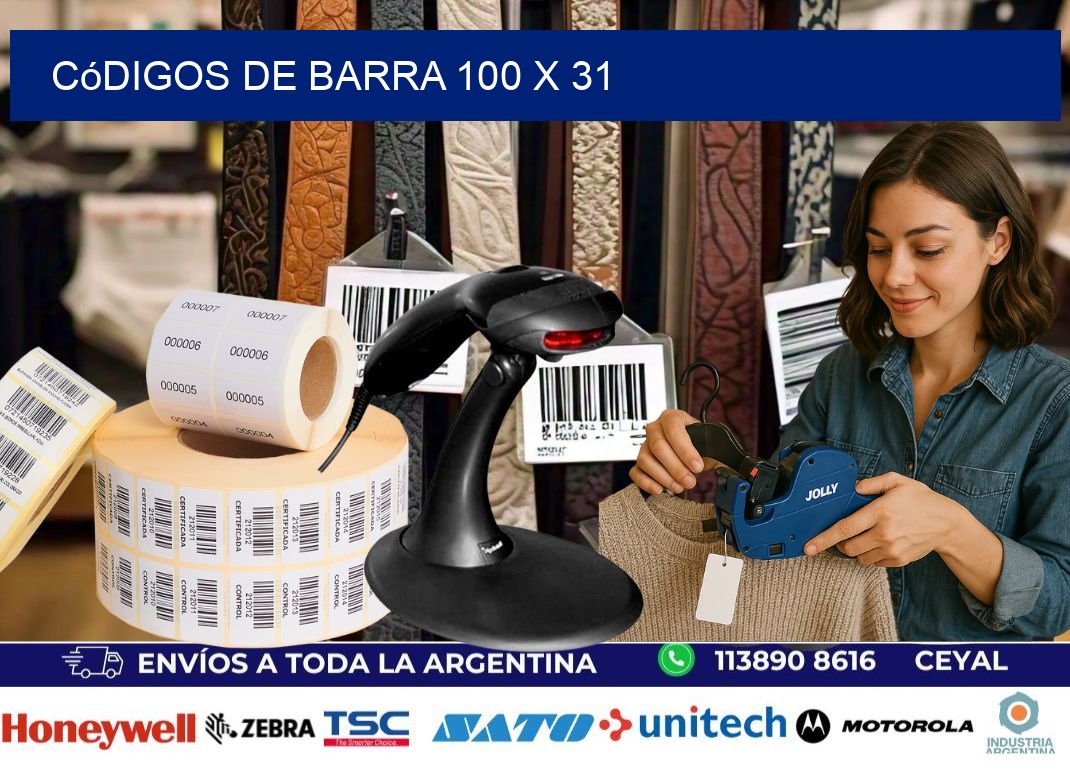 códigos de barra 100 x 31