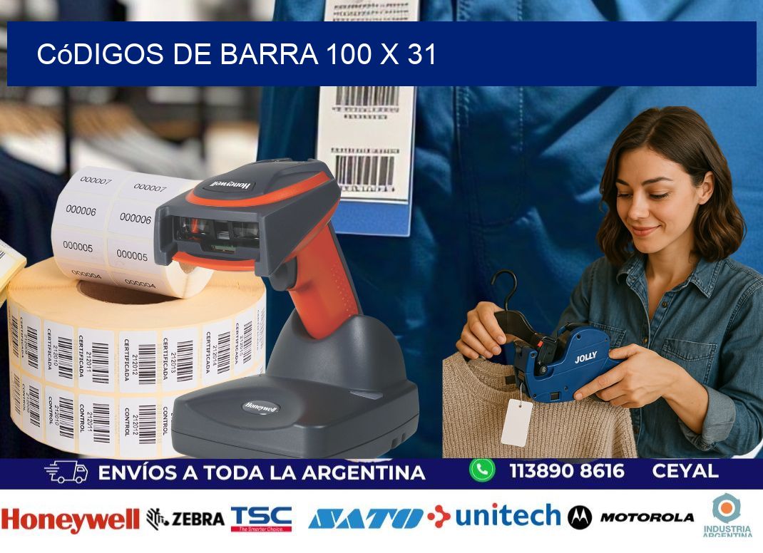 códigos de barra 100 x 31