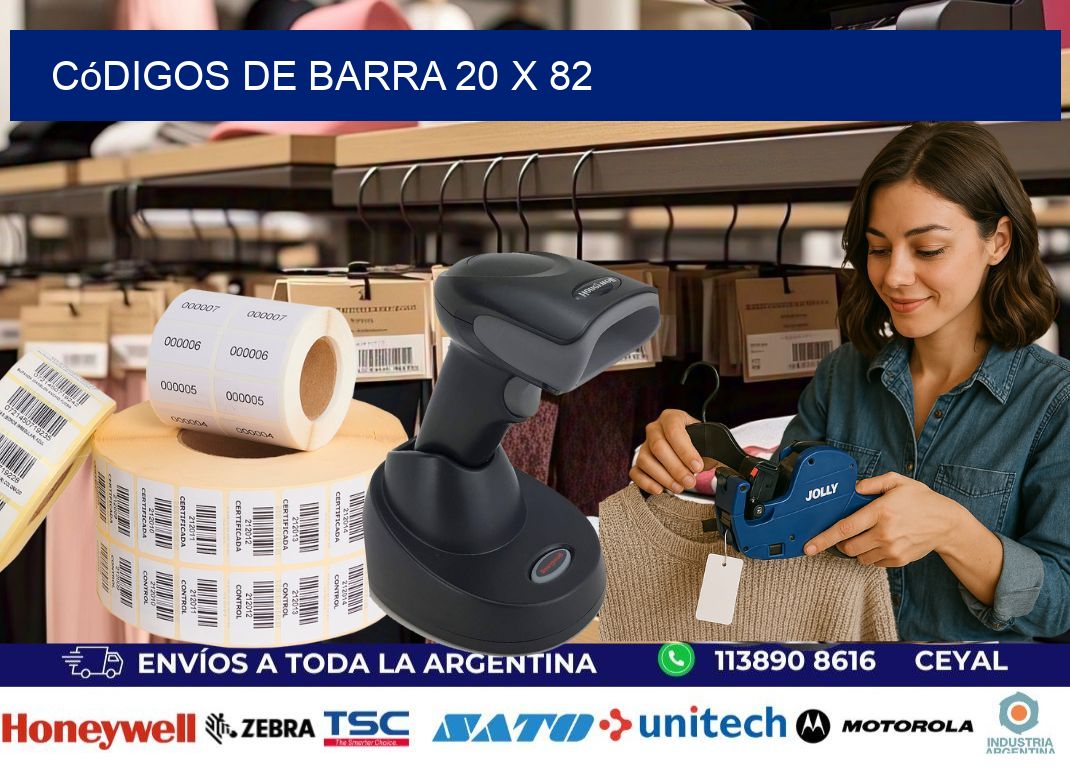 códigos de barra 20 x 82