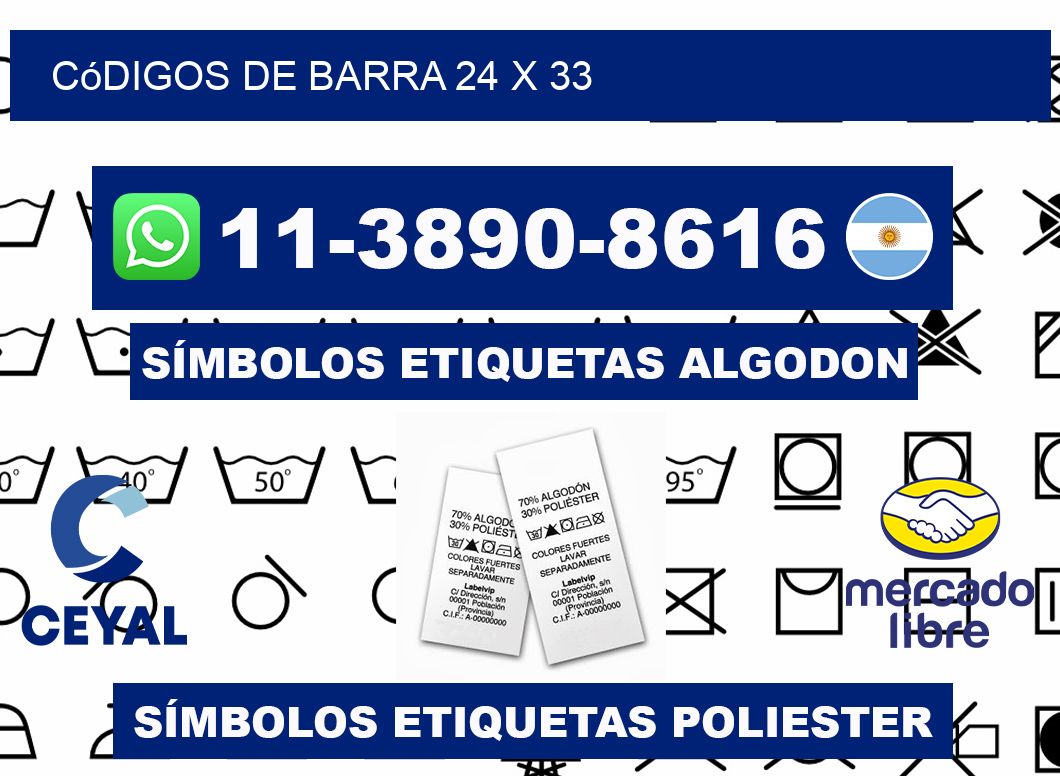 códigos de barra 24 x 33