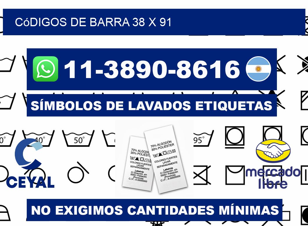 códigos de barra 38 x 91