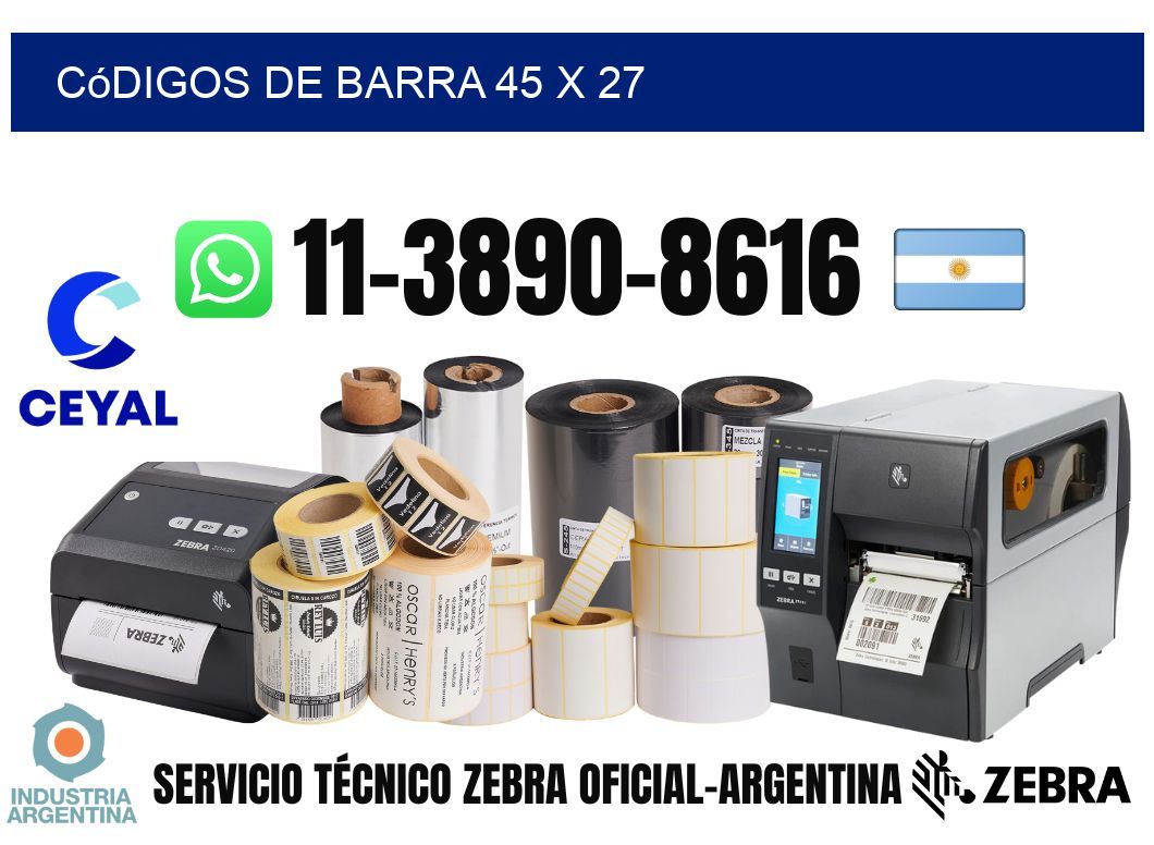 códigos de barra 45 x 27