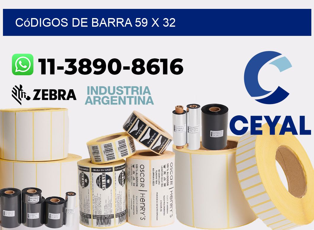 códigos de barra 59 x 32