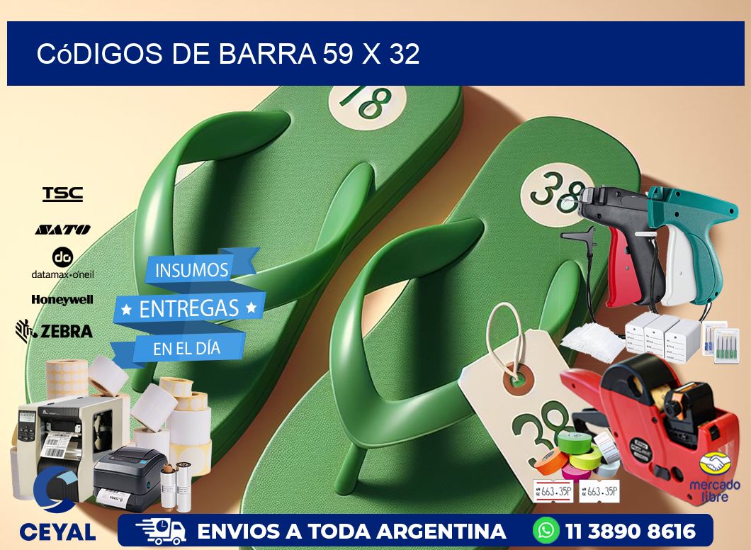 códigos de barra 59 x 32