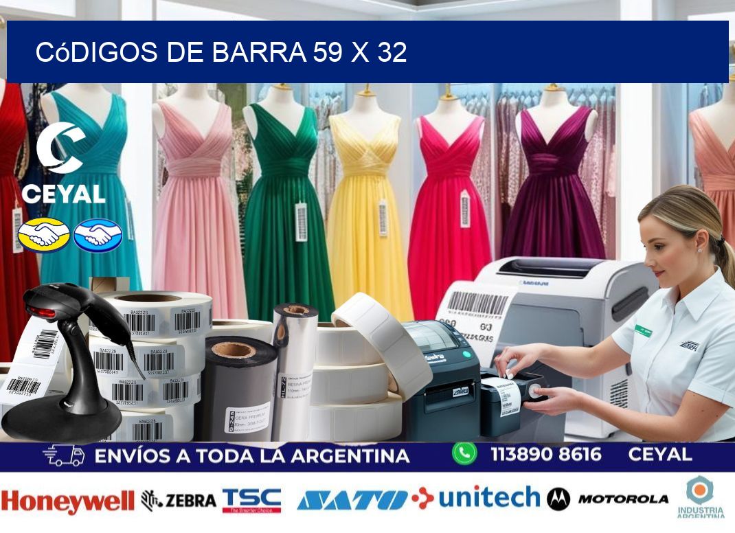 códigos de barra 59 x 32