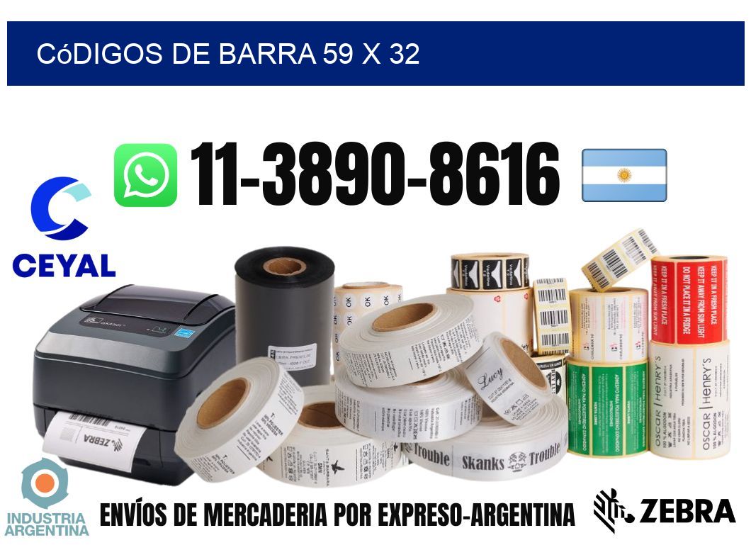 códigos de barra 59 x 32