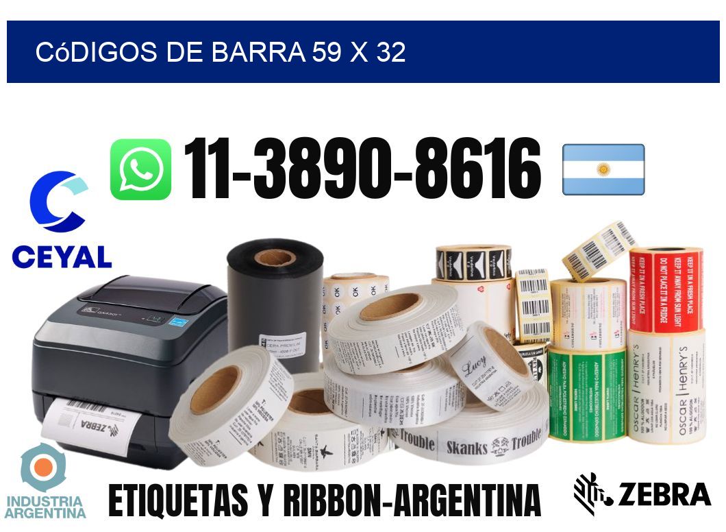 códigos de barra 59 x 32