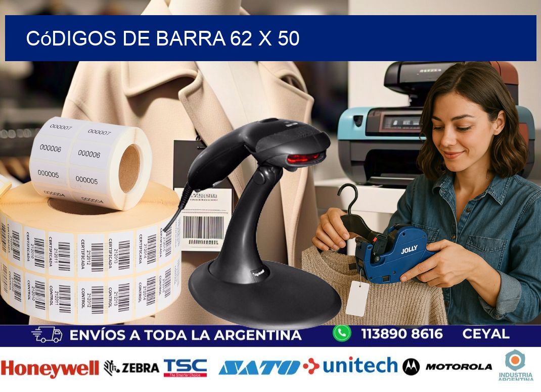 códigos de barra 62 x 50