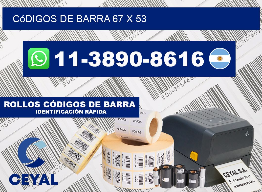 códigos de barra 67 x 53