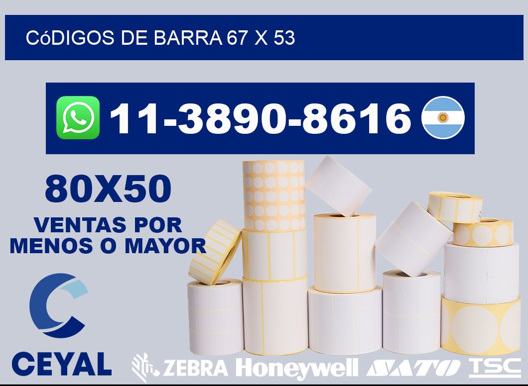 códigos de barra 67 x 53
