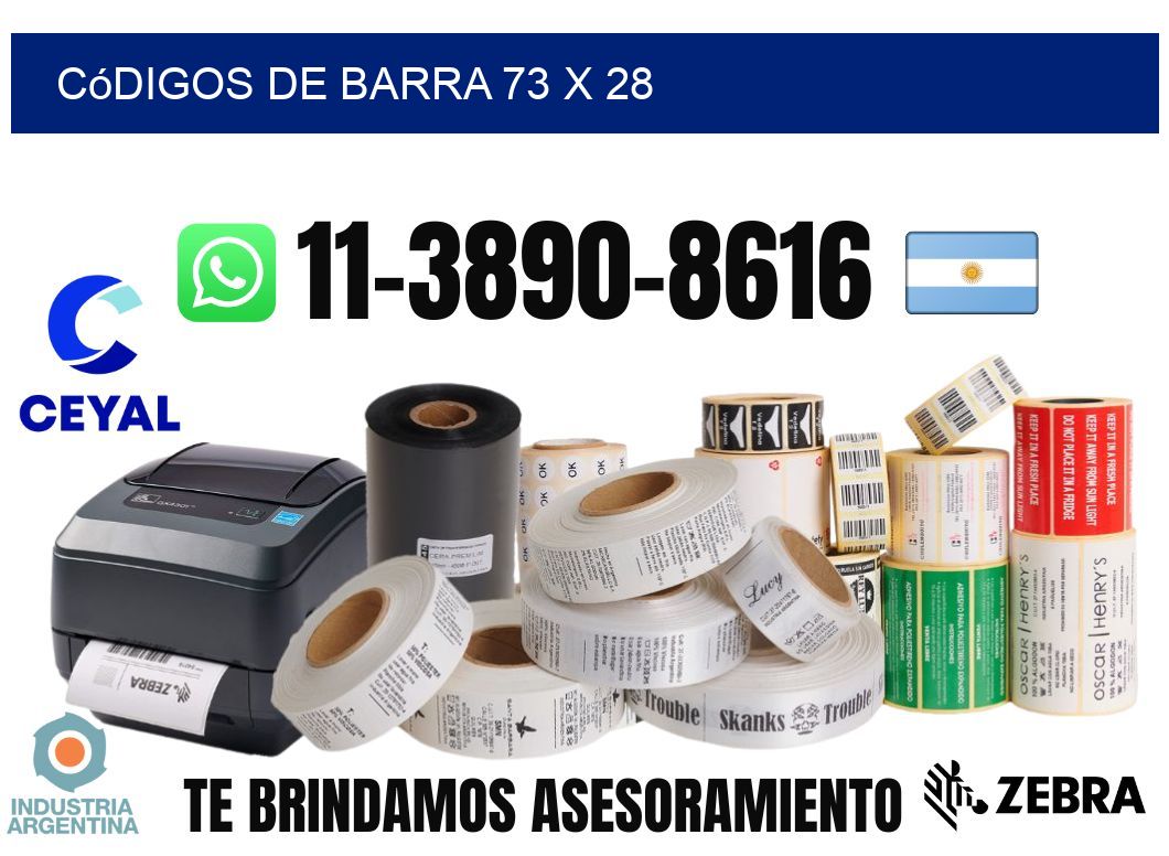 códigos de barra 73 x 28