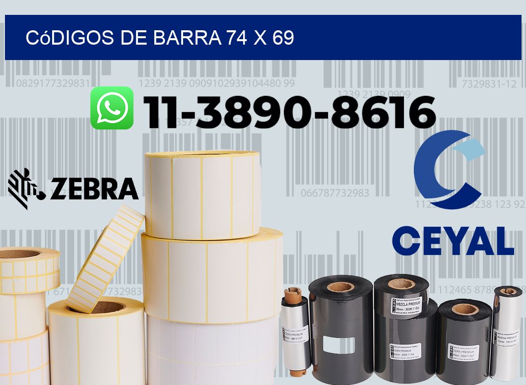 códigos de barra 74 x 69