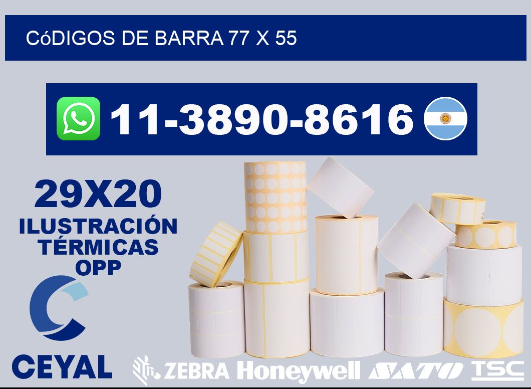 códigos de barra 77 x 55