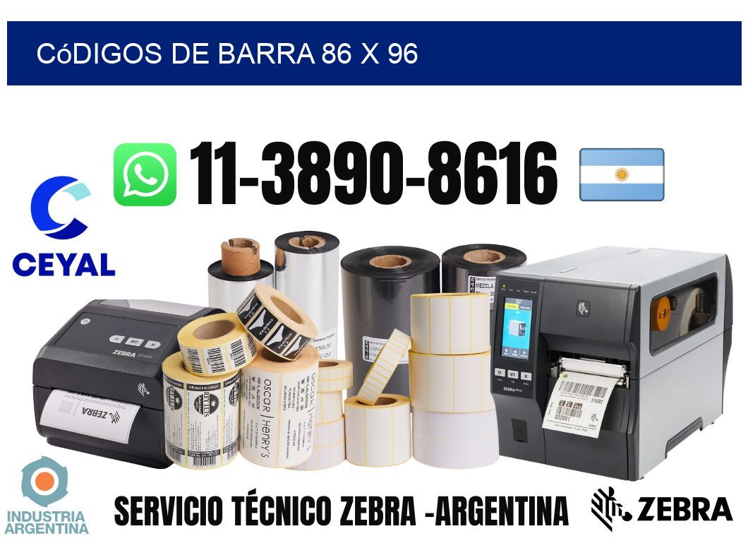 códigos de barra 86 x 96