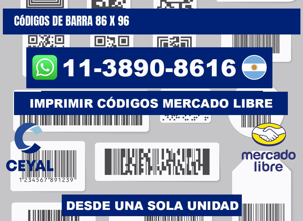 códigos de barra 86 x 96