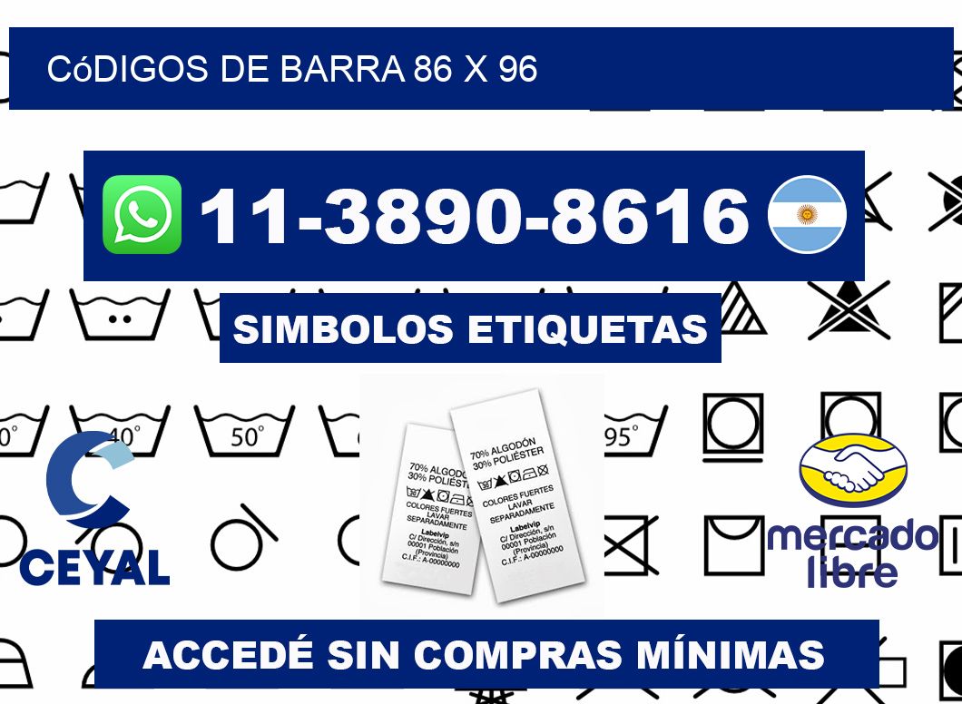 códigos de barra 86 x 96