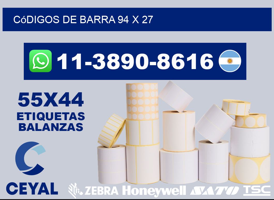 códigos de barra 94 x 27
