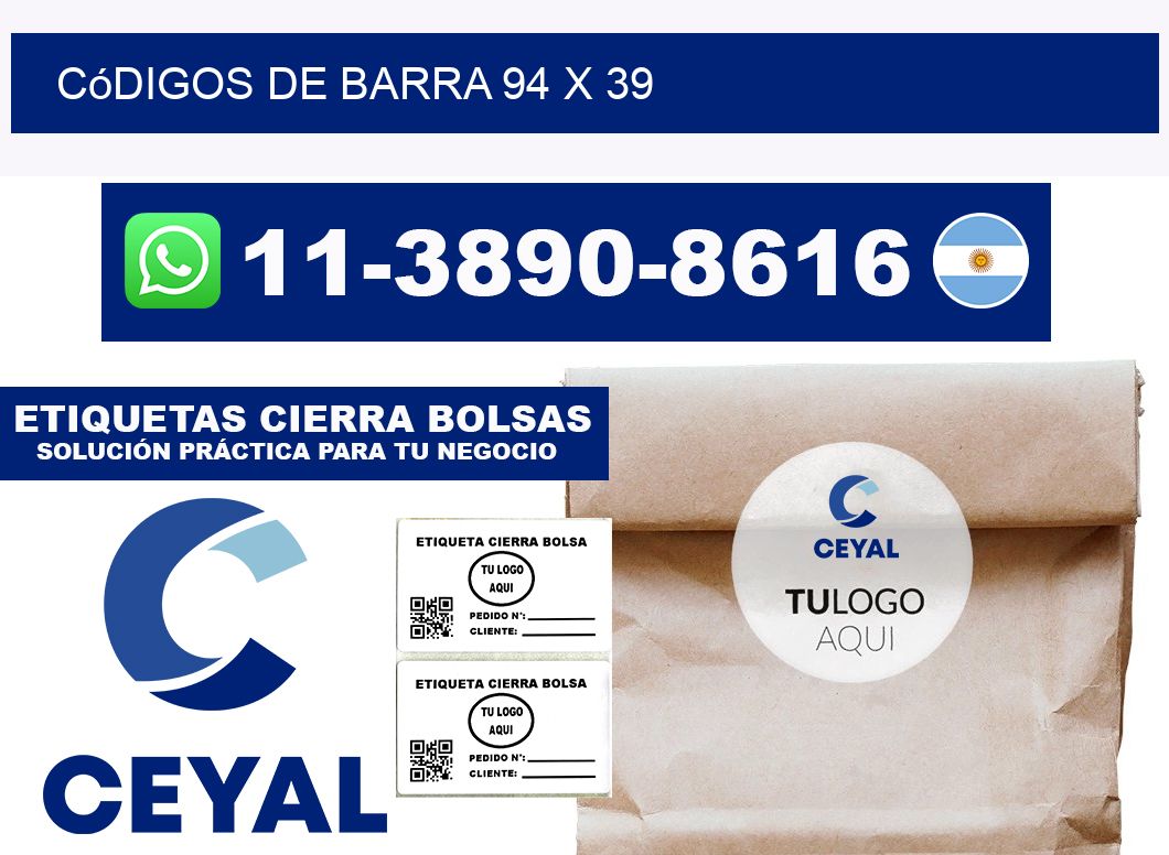 códigos de barra 94 x 39