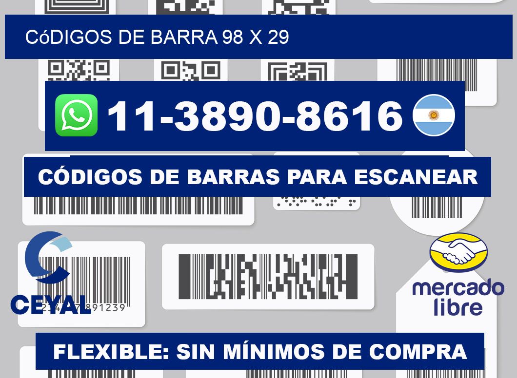 códigos de barra 98 x 29