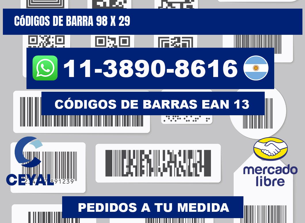 códigos de barra 98 x 29