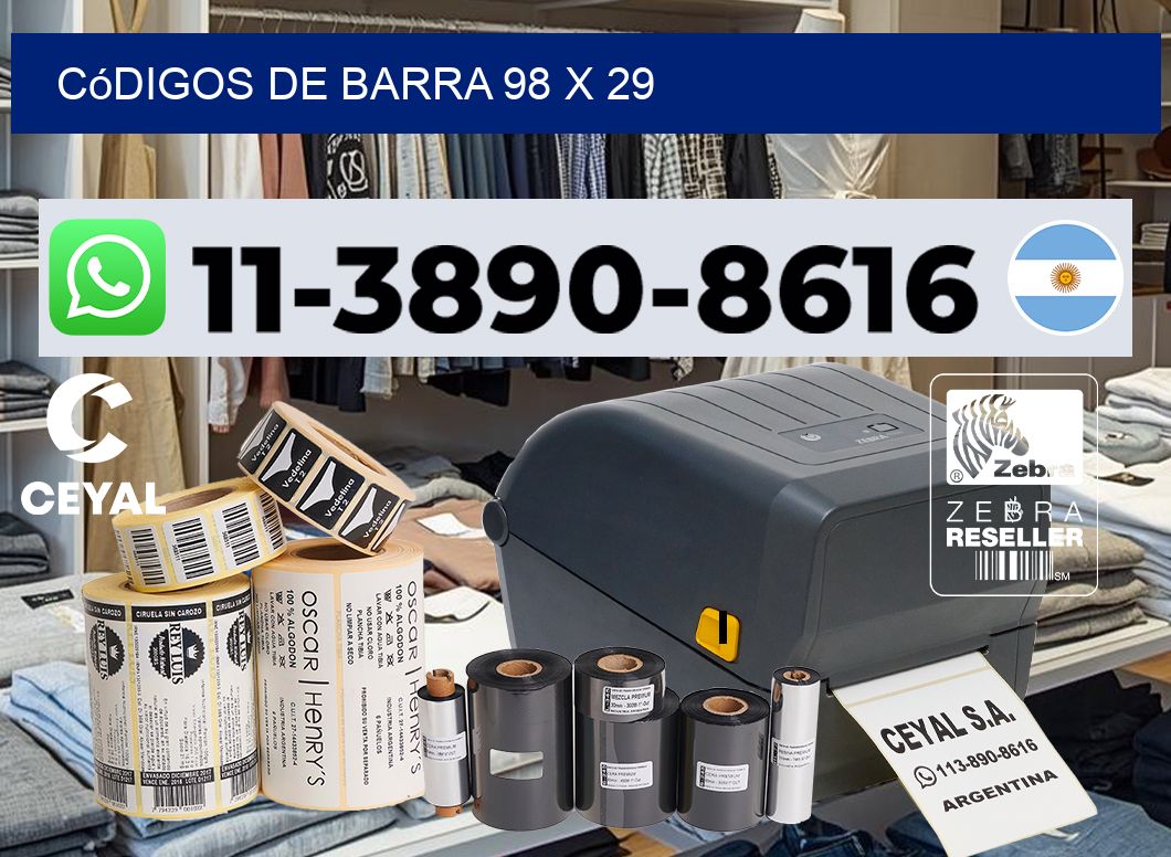 códigos de barra 98 x 29