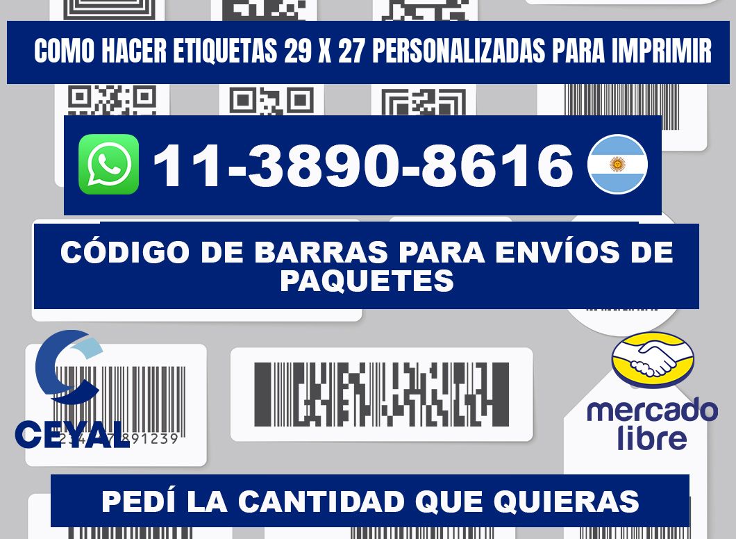 como hacer etiquetas 29 x 27 personalizadas para imprimir