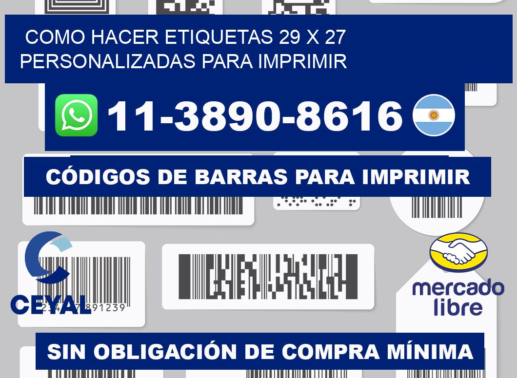 como hacer etiquetas 29 x 27 personalizadas para imprimir