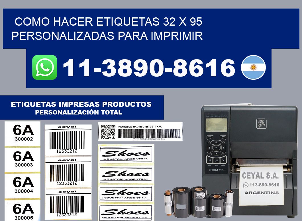 como hacer etiquetas 32 x 95 personalizadas para imprimir