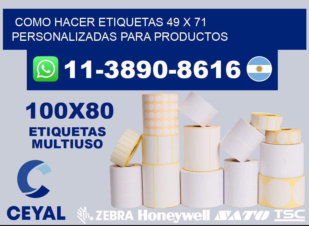 como hacer etiquetas 49 x 71 personalizadas para productos