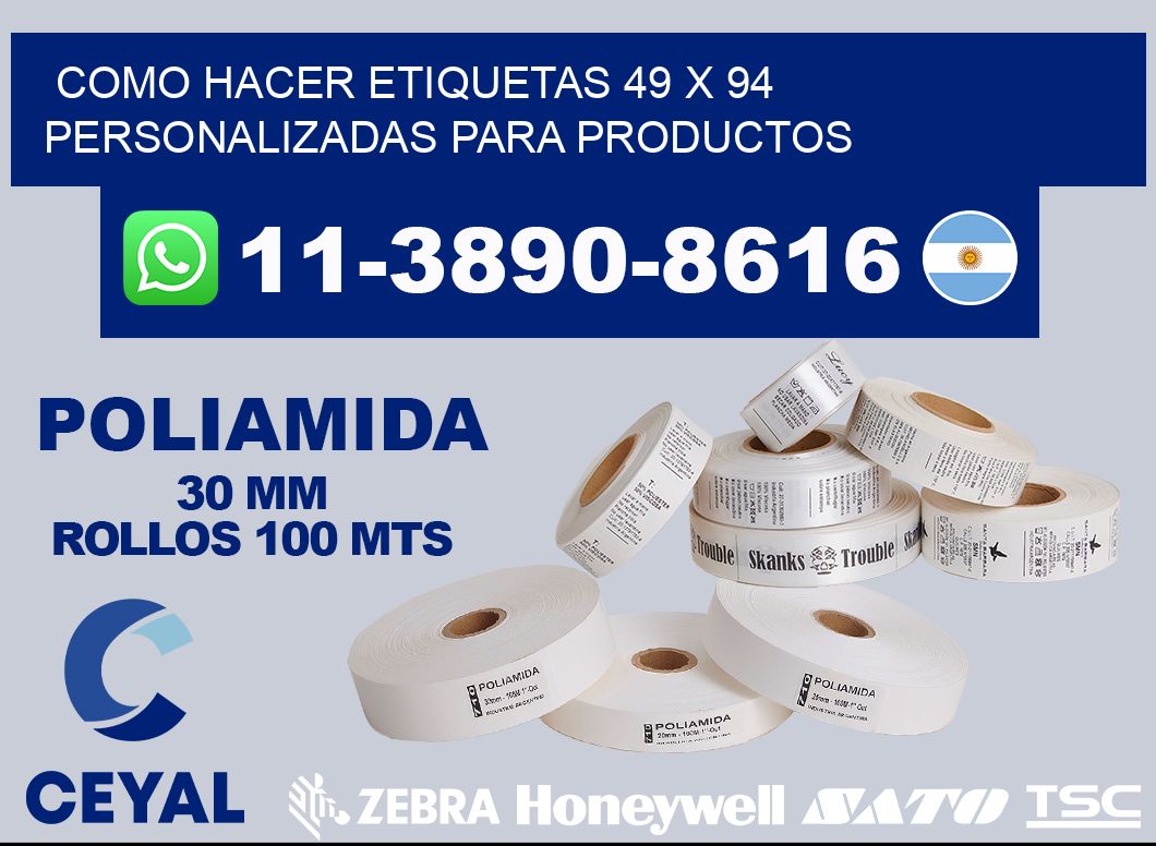 como hacer etiquetas 49 x 94 personalizadas para productos