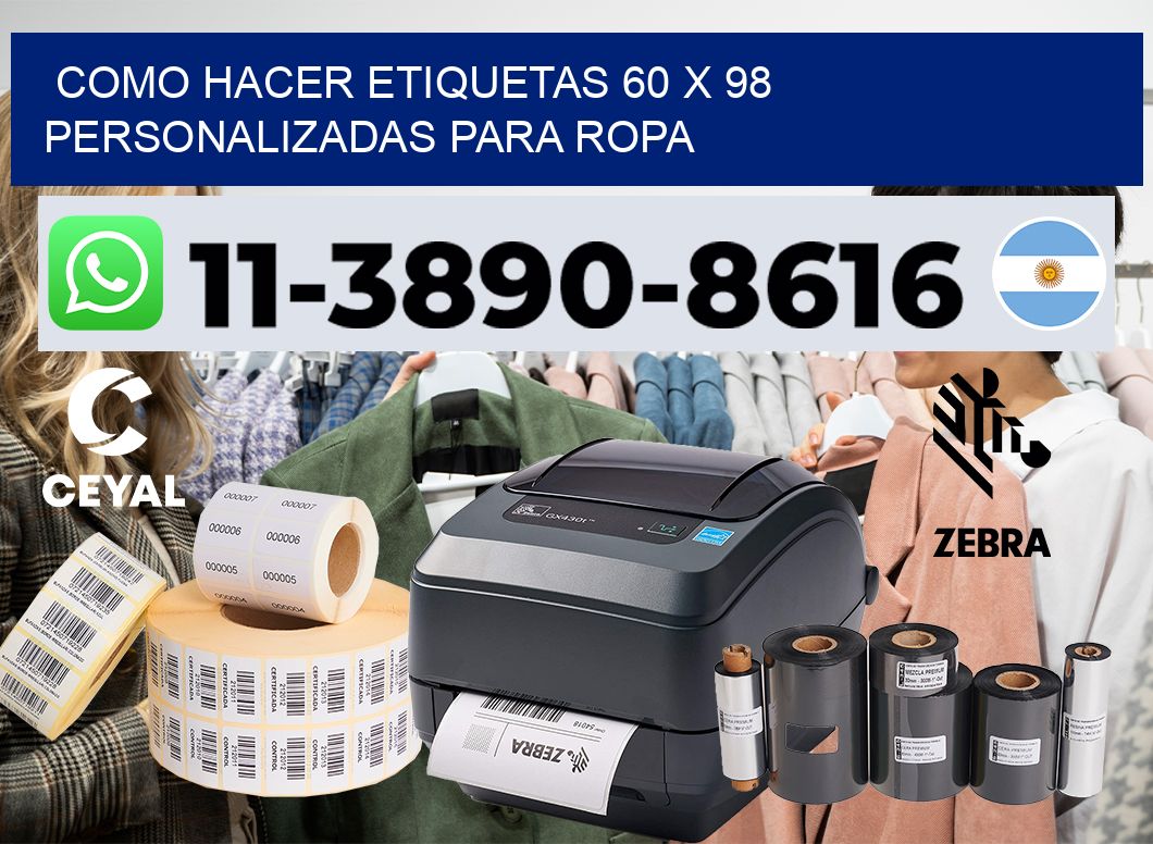 como hacer etiquetas 60 x 98 personalizadas para ropa