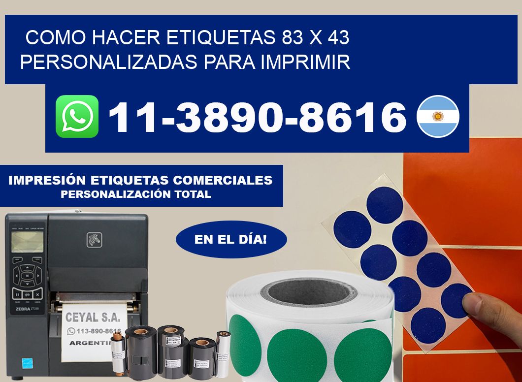 como hacer etiquetas 83 x 43 personalizadas para imprimir