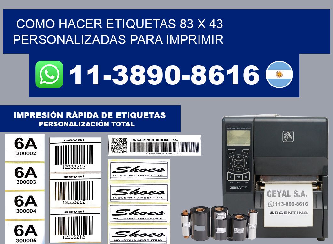 como hacer etiquetas 83 x 43 personalizadas para imprimir