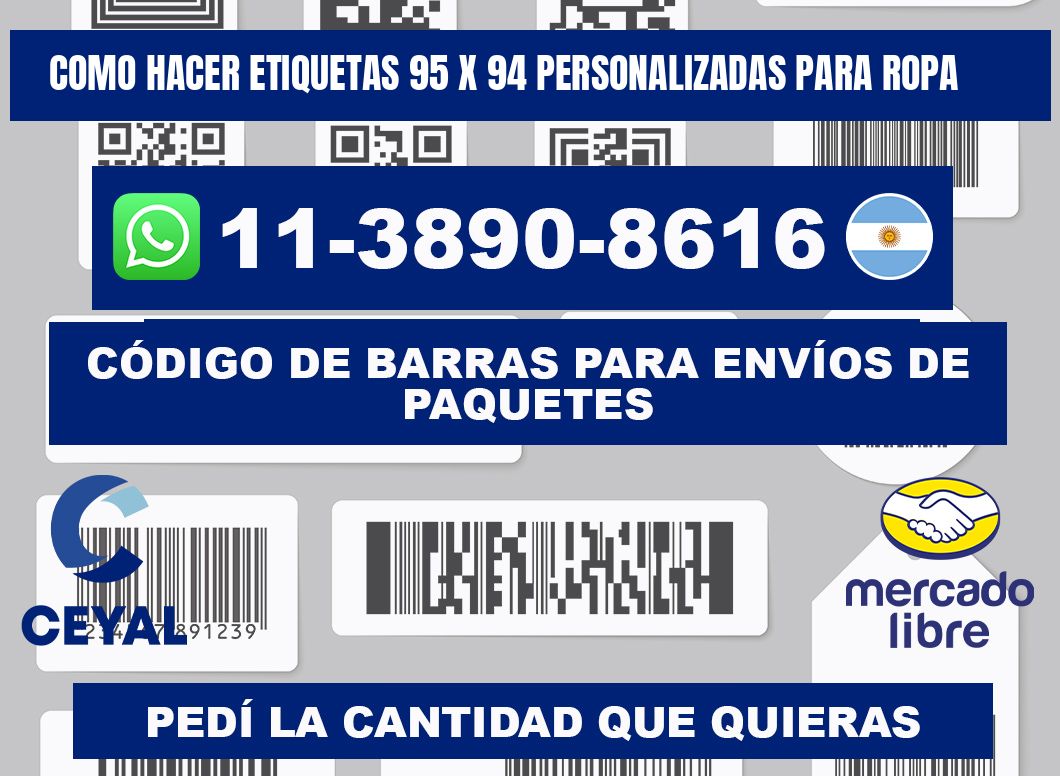 como hacer etiquetas 95 x 94 personalizadas para ropa