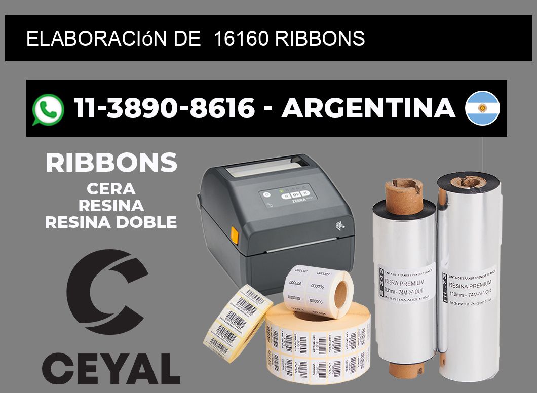 elaboración de  16160 ribbons
