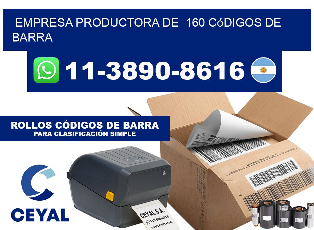 empresa productora de  160 códigos de barra