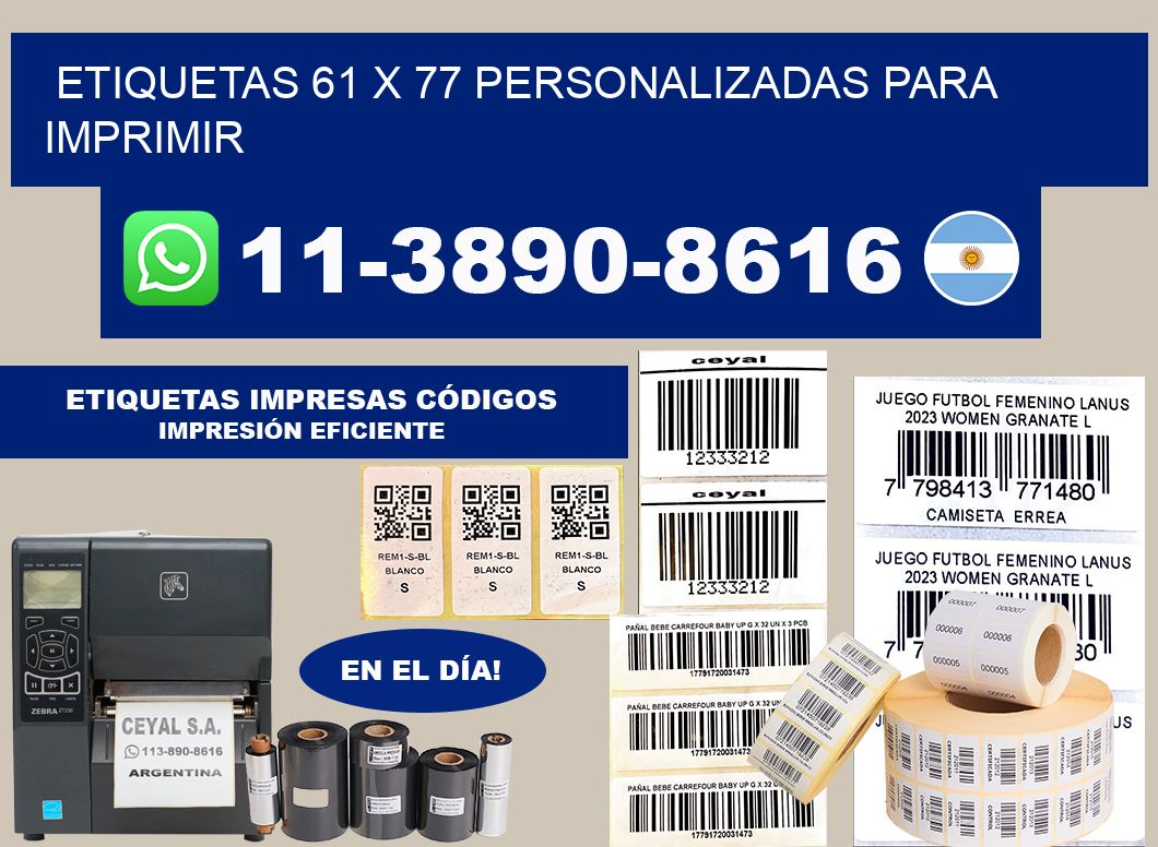 etiquetas 61 x 77 personalizadas para imprimir