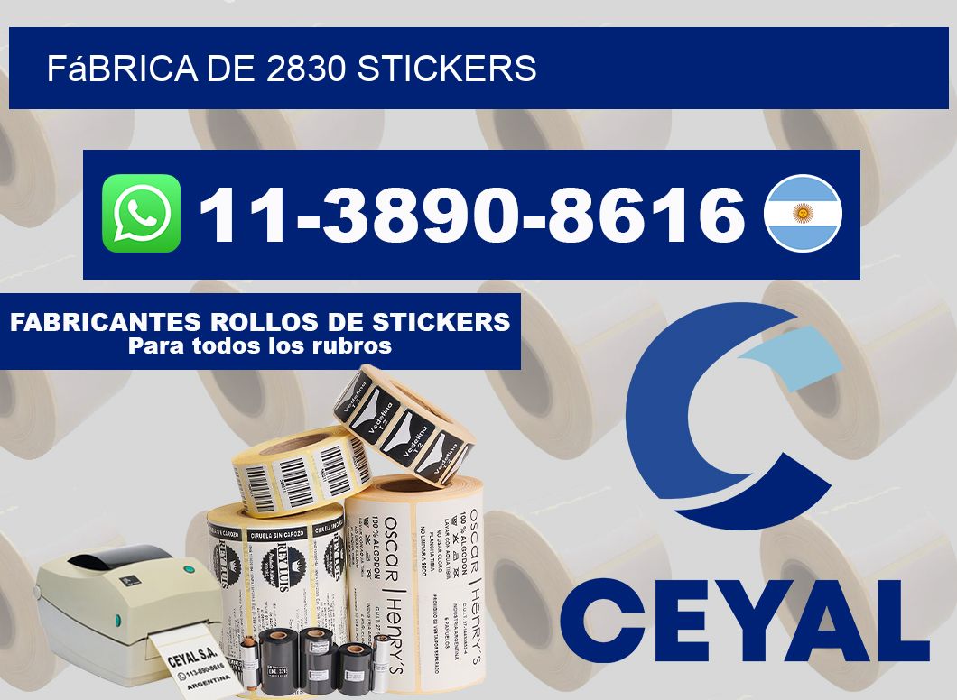 fábrica de 2830 stickers