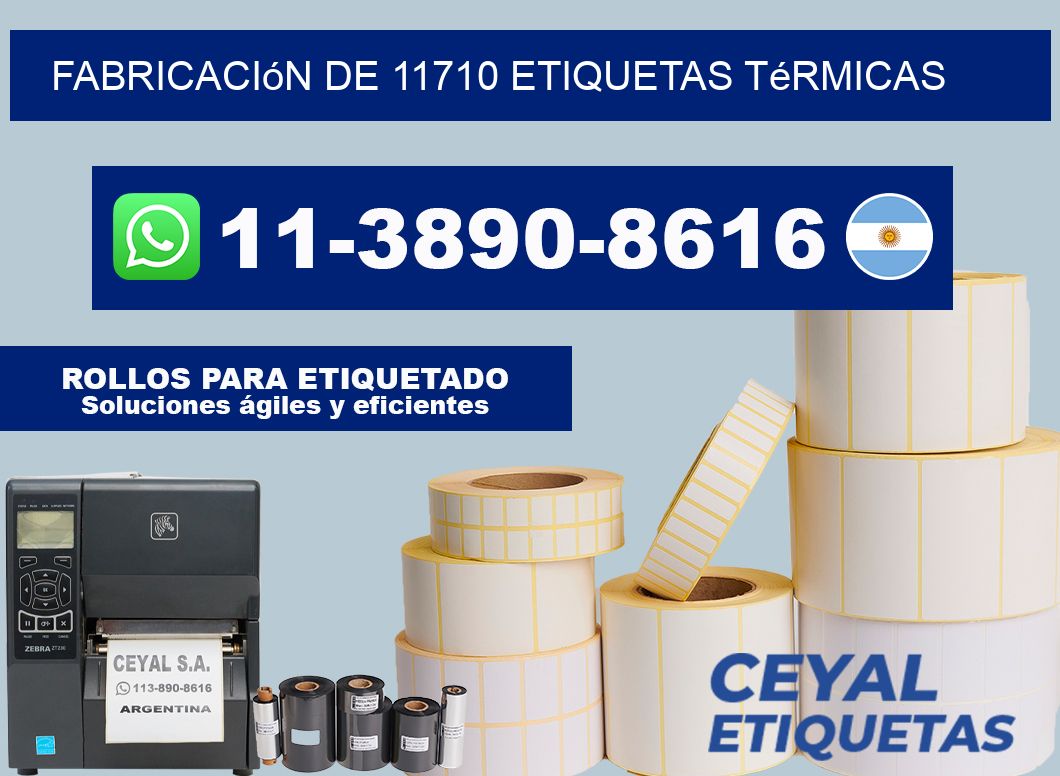 fabricación de 11710 etiquetas térmicas
