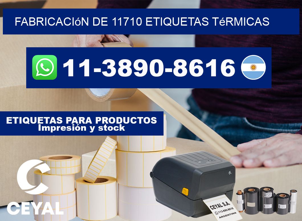 fabricación de 11710 etiquetas térmicas