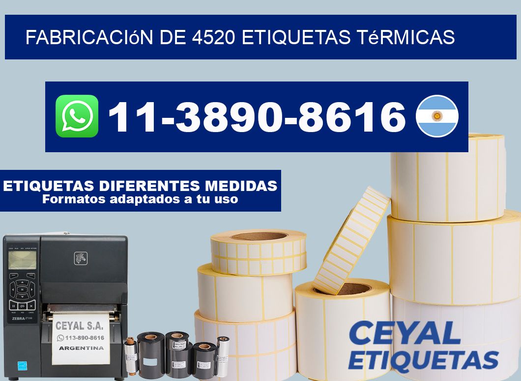 fabricación de 4520 etiquetas térmicas