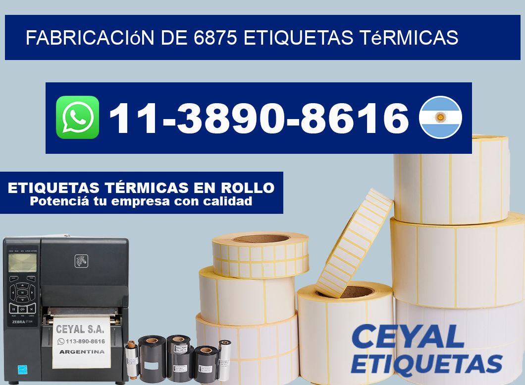 fabricación de 6875 etiquetas térmicas
