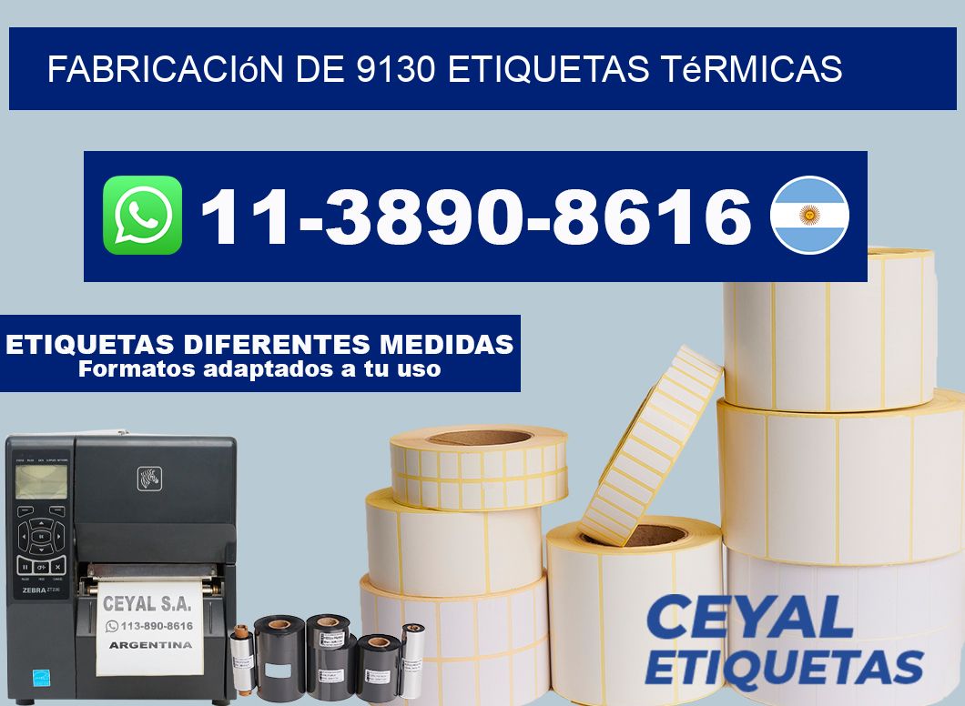fabricación de 9130 etiquetas térmicas
