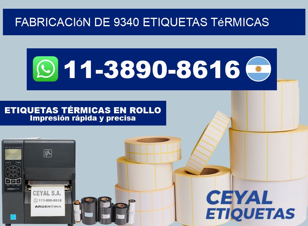 fabricación de 9340 etiquetas térmicas