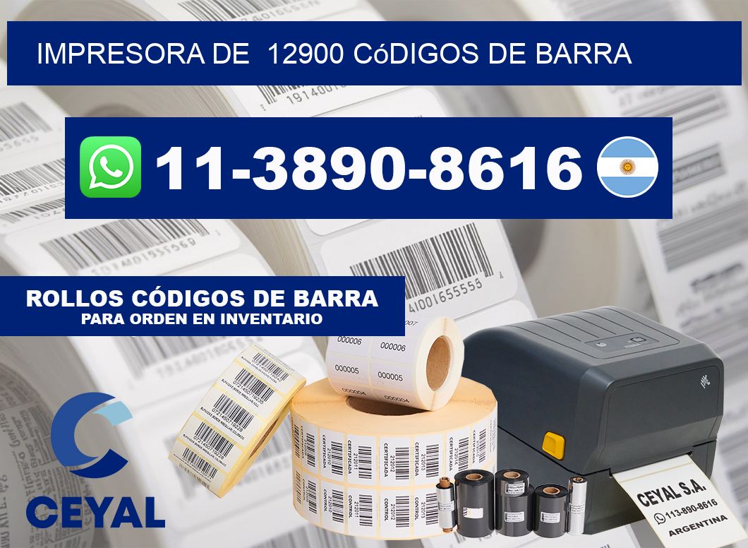 impresora de  12900 códigos de barra